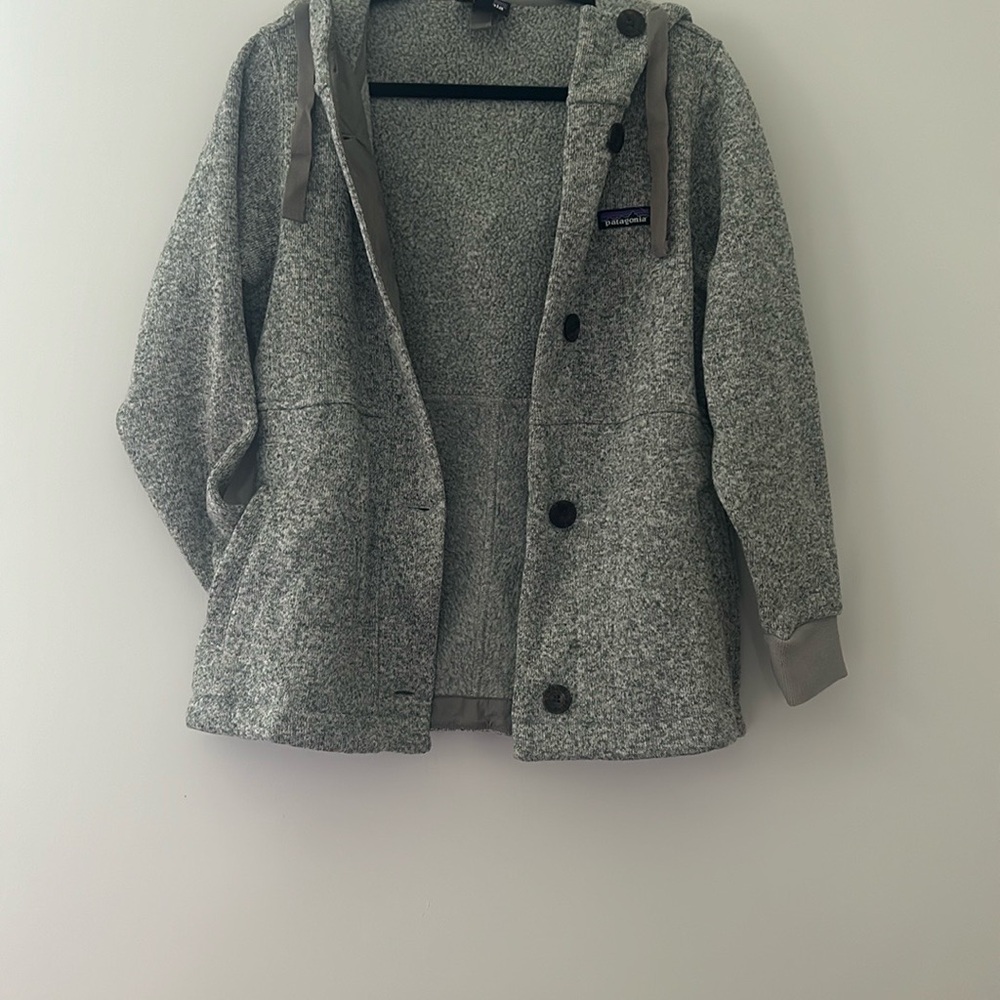 Patagonia Better Sweater Button Up Gray Fleece Jacket Coat Small